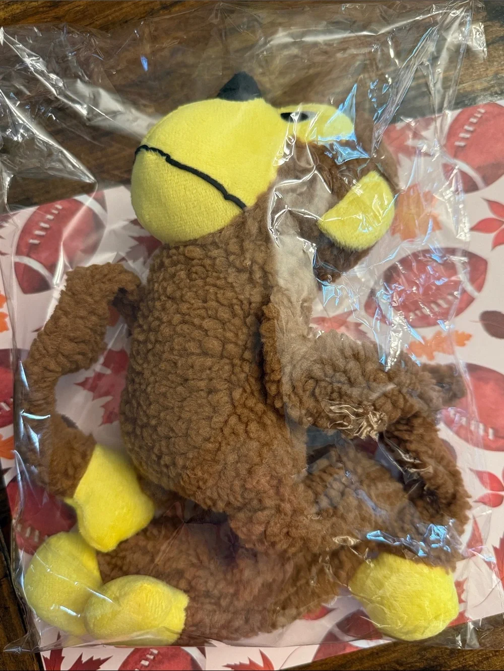 Plush Brown & Yellow Monkey Pet Toy - Soft & Cuddly